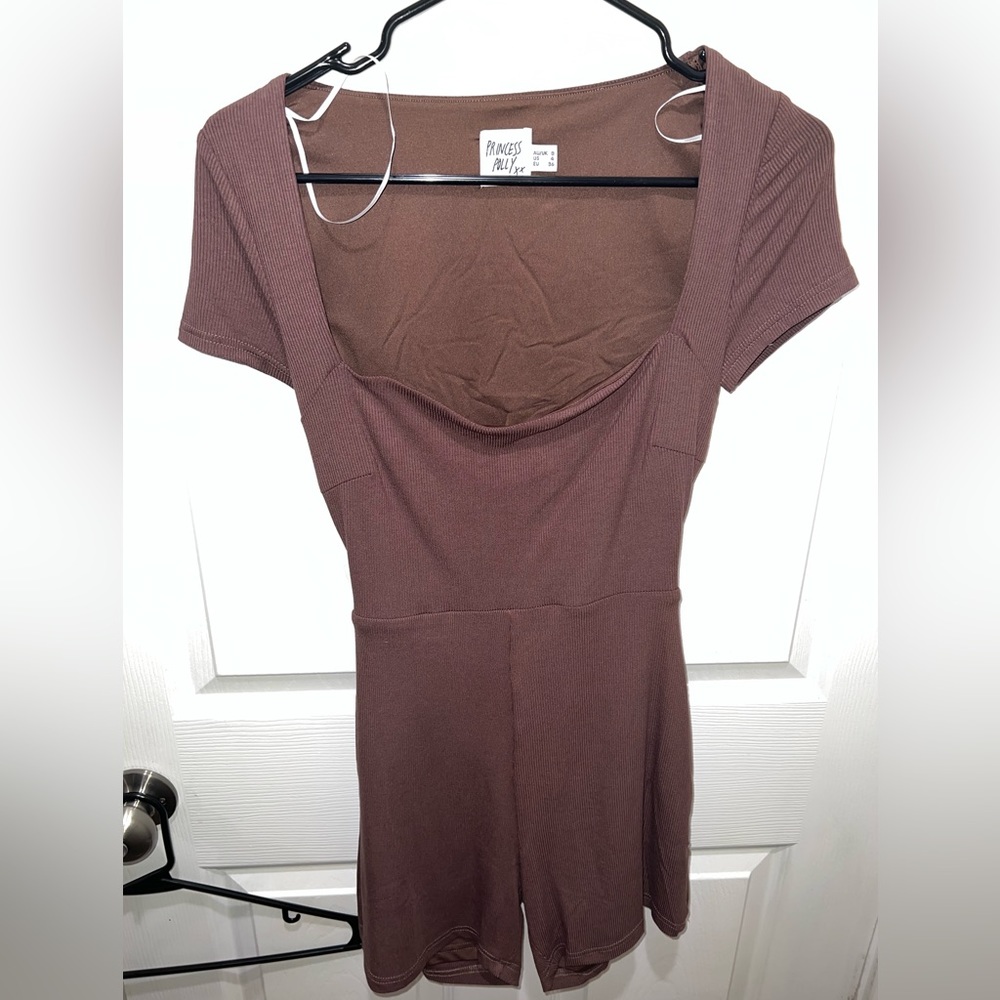 Princess Polly Romper, size 4, brown